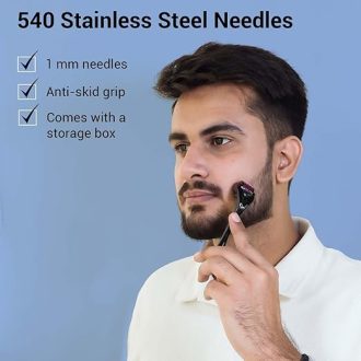 Sotrue Derma Roller For Hair Growth 1 mm with 540 Stainless Steel Needles | Repairs Damaged Hair, Activates Hair Follicles | For Hair Fall & Hair Thickening | Reduces Acne Scars | Safe & Effective To Use - Image 3