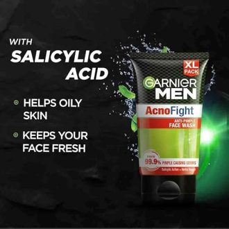 Garnier Men Acno Fight Anti Pimple Face Wash, Anti Pimple Face Wash with Salicylic Acid and Herba Repair, Suitable for all Skin Types, 150g - Image 2