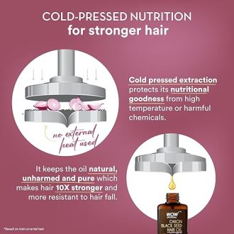WOW Skin Science Onion Black Seed Hair Oil - WITH COMB APPLICATOR - Controls Hair Fall - NO Mineral Oil, Silicones, Cooking Oil & Synthetic Fragrance - 200mL - Image 5