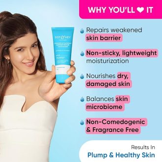 Dot & Key Ceramides Moisturizer with Hyaluronic for Intense Moisturizing and Skin Strengthening | With Probiotic & Rice Water I Barrier Repair Cream | For Dry Skin, Normal Skin & Sensitive Skin | 100g - Image 5