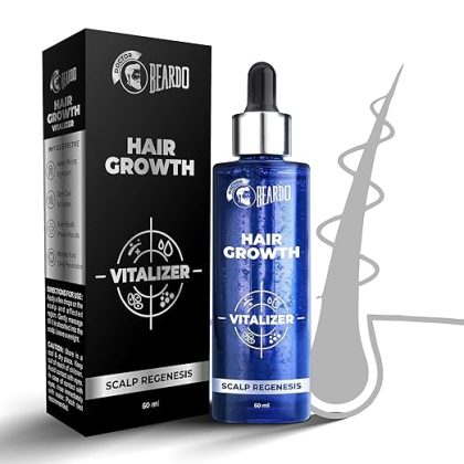 Beardo Hair Growth Serum, 60 ml | Biotin for Hair Growth | Redensyl for Stem Cell Activation | Caffeine product for DHT blocking | non-Sticky | non-oily | non-greasy | Advanced Hair Growth Vitalizer | Hair Growth Oil