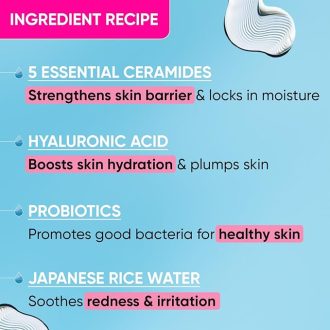 Dot & Key Ceramides Moisturizer with Hyaluronic for Intense Moisturizing and Skin Strengthening | With Probiotic & Rice Water I Barrier Repair Cream | For Dry Skin, Normal Skin & Sensitive Skin | 100g - Image 2