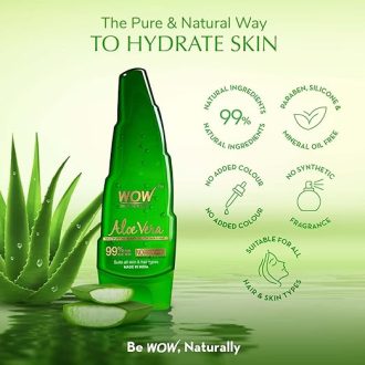 WOW Skin Science Aloe Vera Multipurpose Beauty Gel for Skin and Hair, 250 ml - Image 5