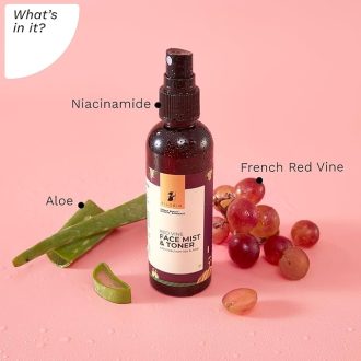 Pilgrim Alcohol Free Red Vine Face Toner Spray with Vitamin B3 and Aloe, Face Mist Spray For Anti Ageing, Glowing Skin, Dry, Oily Skin, Men & Women,100ml - Image 4