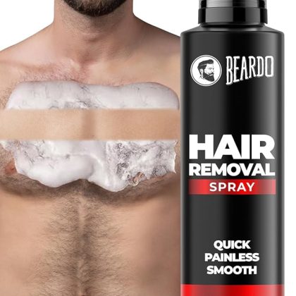 Beardo Hair Removal Spray For Men, 200 ml | Long Lasting Smoothness | Skin Soothing Aloe & Chamomile | Quick & Painless Hair Removal in 8 minutes | Hair Removal Cream For Chest, Arms, Legs & Body