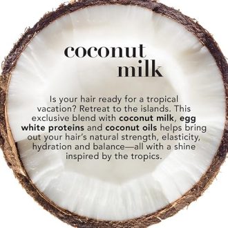 Ogx Shampoo Coconut Milk Nourishing (385ml) - Image 3