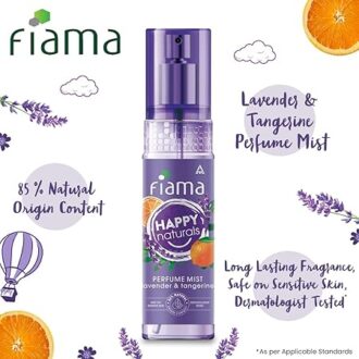 Fiama Happy Naturals Lavender & Tangerine Perfume Spray, 120ml, Floral & Woody, 24 hrs Fragrance, Safe on Sensitive Skin - Image 3