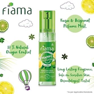 Fiama Happy Naturals Yuzu & Bergamot Perfume Spray, 120ml, Citrus & Aromatic, 24 hrs Fragrance, Safe on Sensitive Skin - Image 3