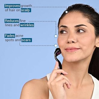 Sotrue Derma Roller For Hair Growth 1 mm with 540 Stainless Steel Needles | Repairs Damaged Hair, Activates Hair Follicles | For Hair Fall & Hair Thickening | Reduces Acne Scars | Safe & Effective To Use - Image 5