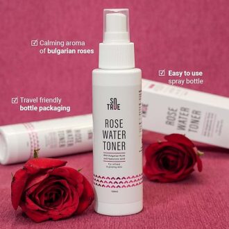 Sotrue Rose Water Spray For Face | Alcohol Free Face Toner with Bulgarian Rose & Hyaluronic Acid 100ml | Skin Refining, Pore Tightening | Suitable for Oily, Acne Prone, Dry and Normal Skin - Image 2