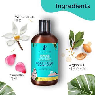 PILGRIM Korean Healthy & Shiny Hair Care Kit With Jute Kit Bag | Sulphate Free Shampoo 200ml & Argan Oil Hair Mask 200gm For Gentle Cleansing, Frizz Control, Moisture & Shine - Image 4