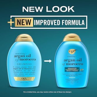 OGX Renewing + Argan Oil of Morocco Hydrating Growth Hair Shampoo to Help Moisturize, Soften & Strengthen Hair Paraben Sulfate Free 385 ml - Image 3