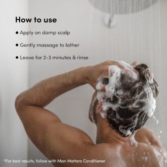 Man Matters Dht Blocking Anti Hair Fall Shampoo, Reduces Hair Fall, Strengthen Hair, With Power Of Caffeine, Saw Palmetto, Argan Oil, & Biotin | 300ml - Image 7