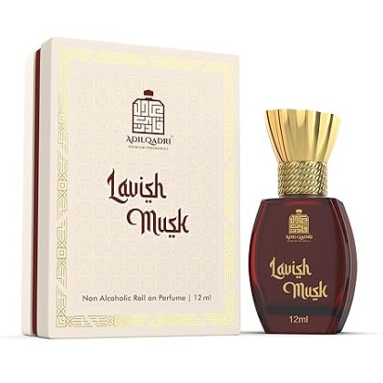 AdilQadri Lavish Musk Attar | Musky Unique Scent | Unisex Non-Alcoholic Roll-On | Long Lasting Attar - 12 ML