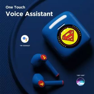 boAt Superman Edition with upto 15 Hours Playback Bluetooth Headset  (Krypton Blue, True Wireless) - Image 3