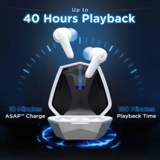 boAt Immortal 131 with Beast Mode, 40 Hours Playback and ENx Tech Bluetooth Headset  (White Sabre, True Wireless) - Image 5