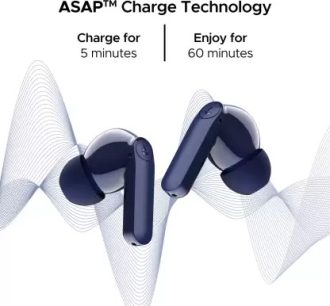 boAt Airdopes 131 PRO with 11mm Drivers,45Hrs Playback,ASAP Charge & Quad Mic ENx Bluetooth Headset  (Royal Blue, In the Ear) - Image 3