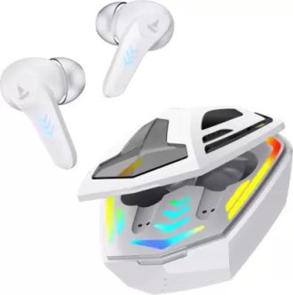 boAt Immortal 131 with Beast Mode, 40 Hours Playback and ENx Tech Bluetooth Headset  (White Sabre, True Wireless)